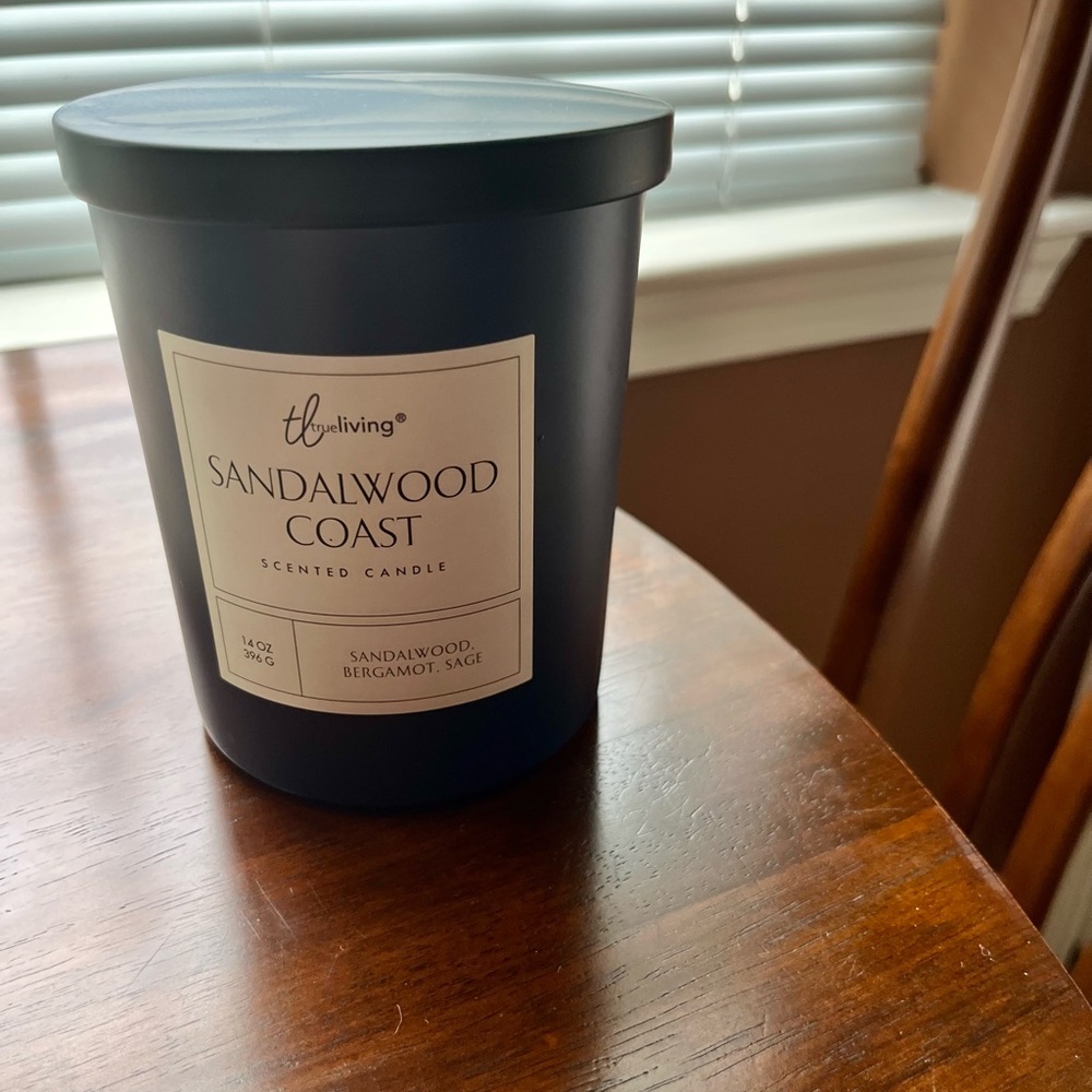 NEW WITH TAGS - True Living - Sandalwood Coast Scented Candle